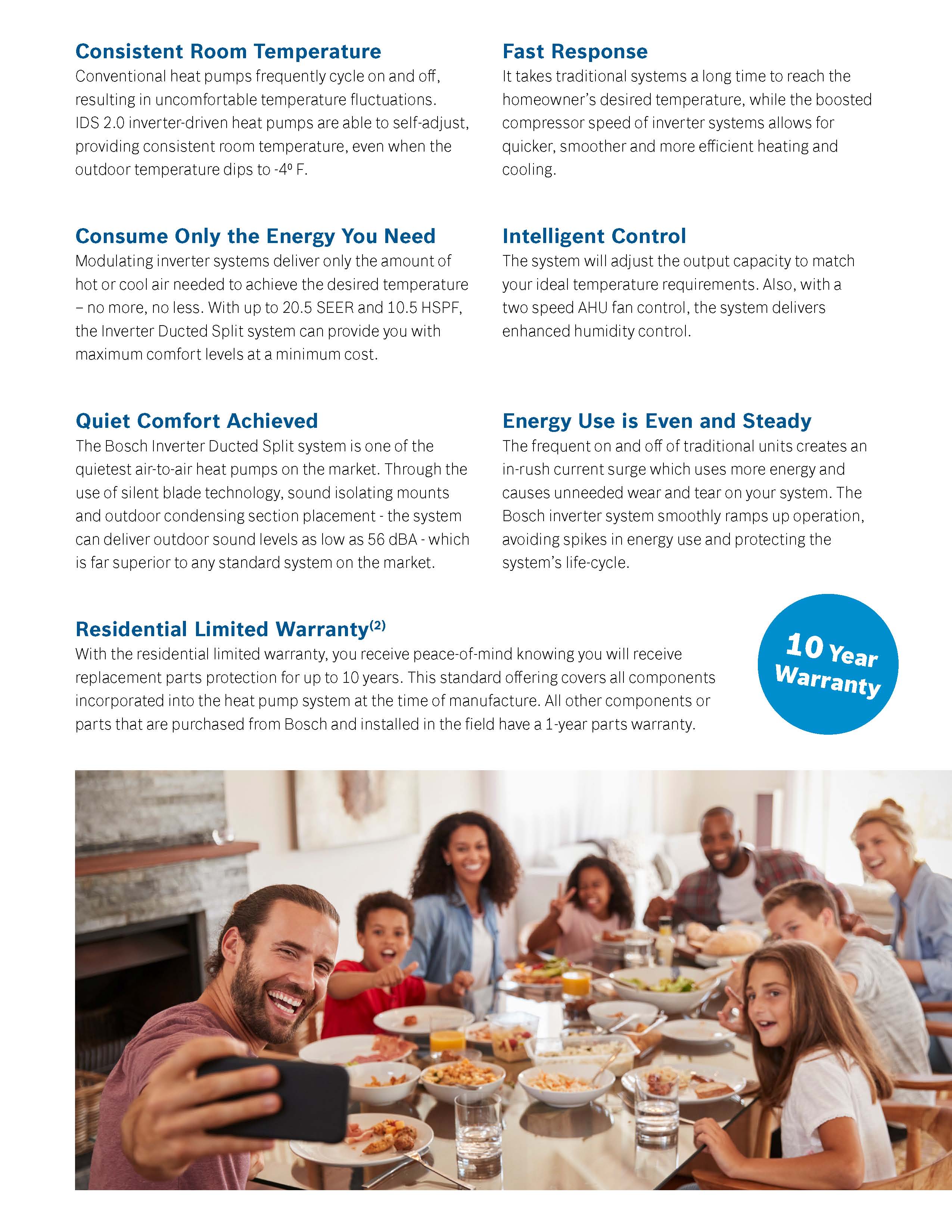 5 Ton Bosch 19 SEER, 18 SEER2 Heat Pump Inverter System 2.0 Series BOVA-60HDN1-M20G, BVA-60WN1-M20